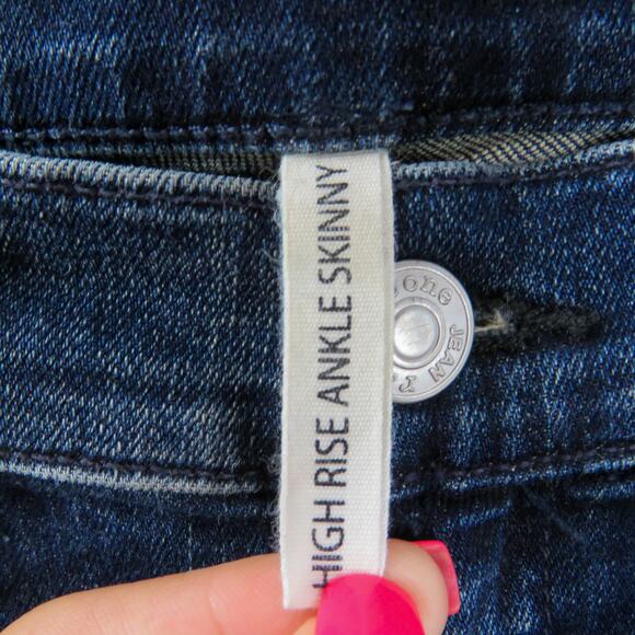 Rag & Bone High Rise Ankle Skinny Jeans Dark Wash Size 27 - Picture 7 of 9